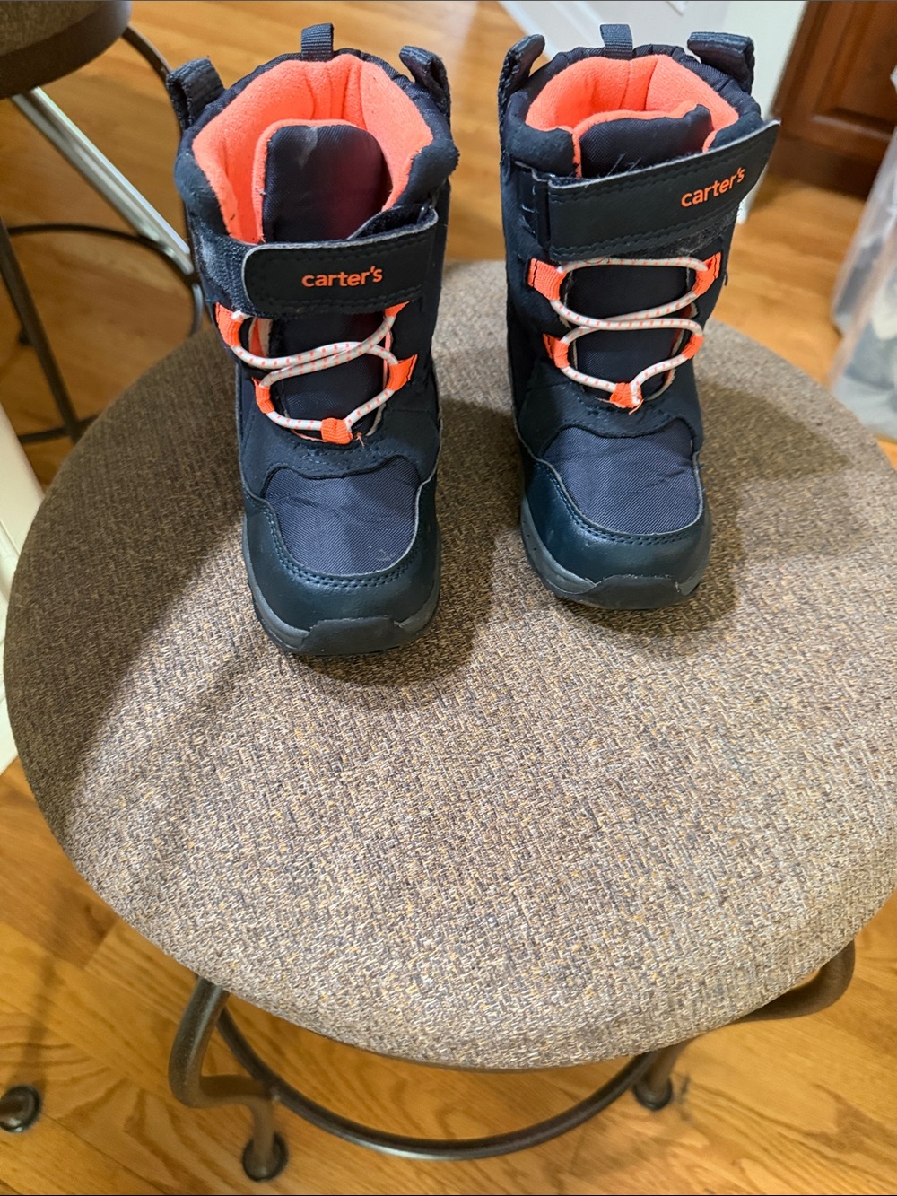 Carter's Navy and Coral Cold-Weather Kids Boots